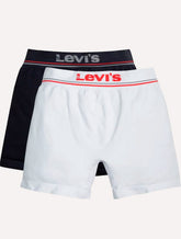 Cueca Levis Boxer Brief Seasonal Plain Preta/Branca Pack 2UN
