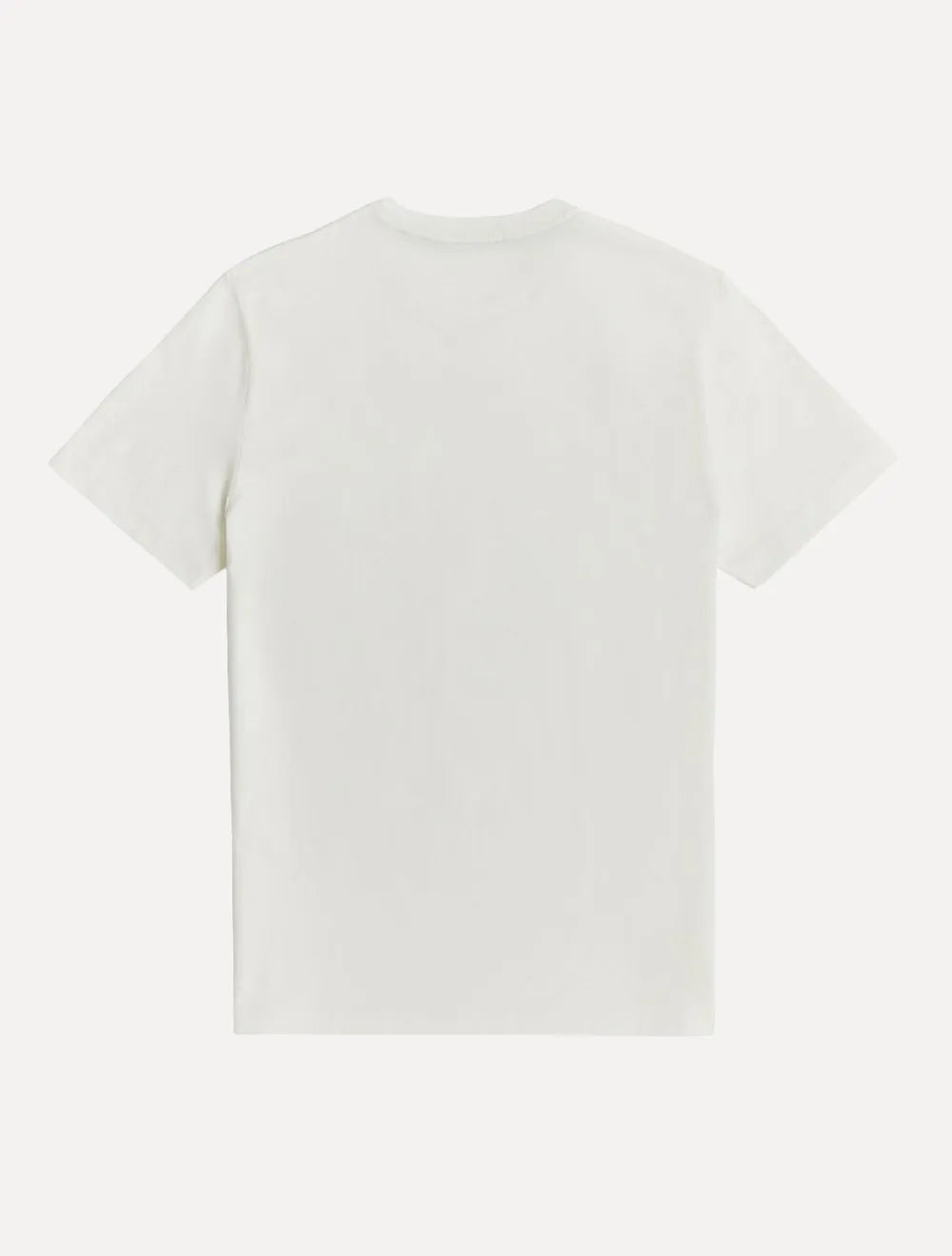 Camiseta Fred Perry Masculina Regular Crewneck Logo Branca