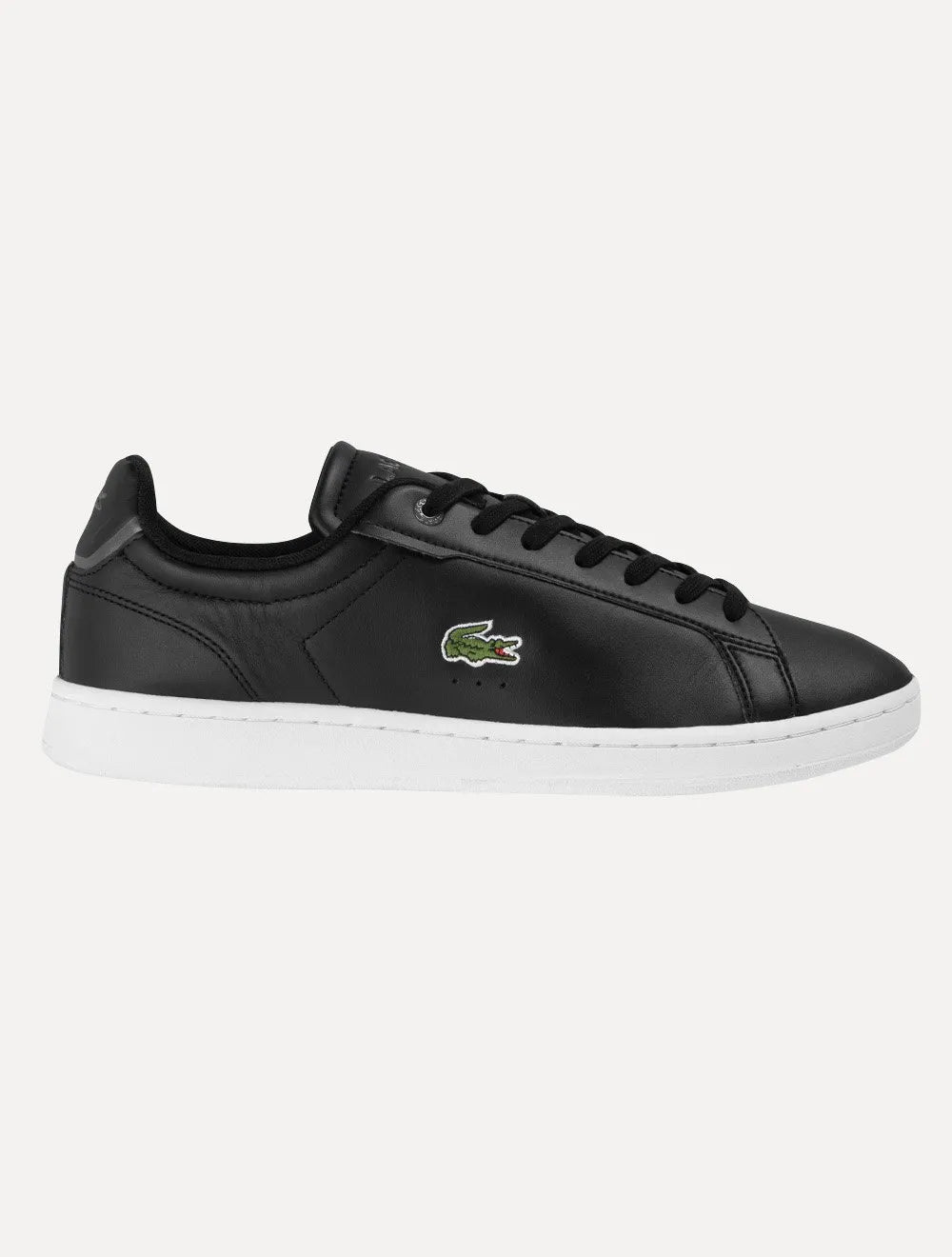 Tênis Lacoste Masculino Couro Carnaby Pro Leather Blk/Wht Preto