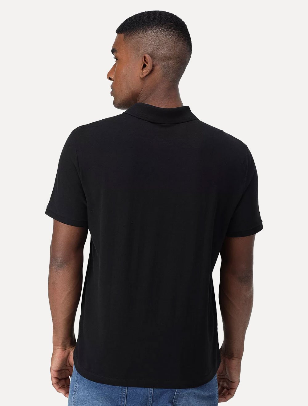Polo John John Masculina Light Transfer Preta