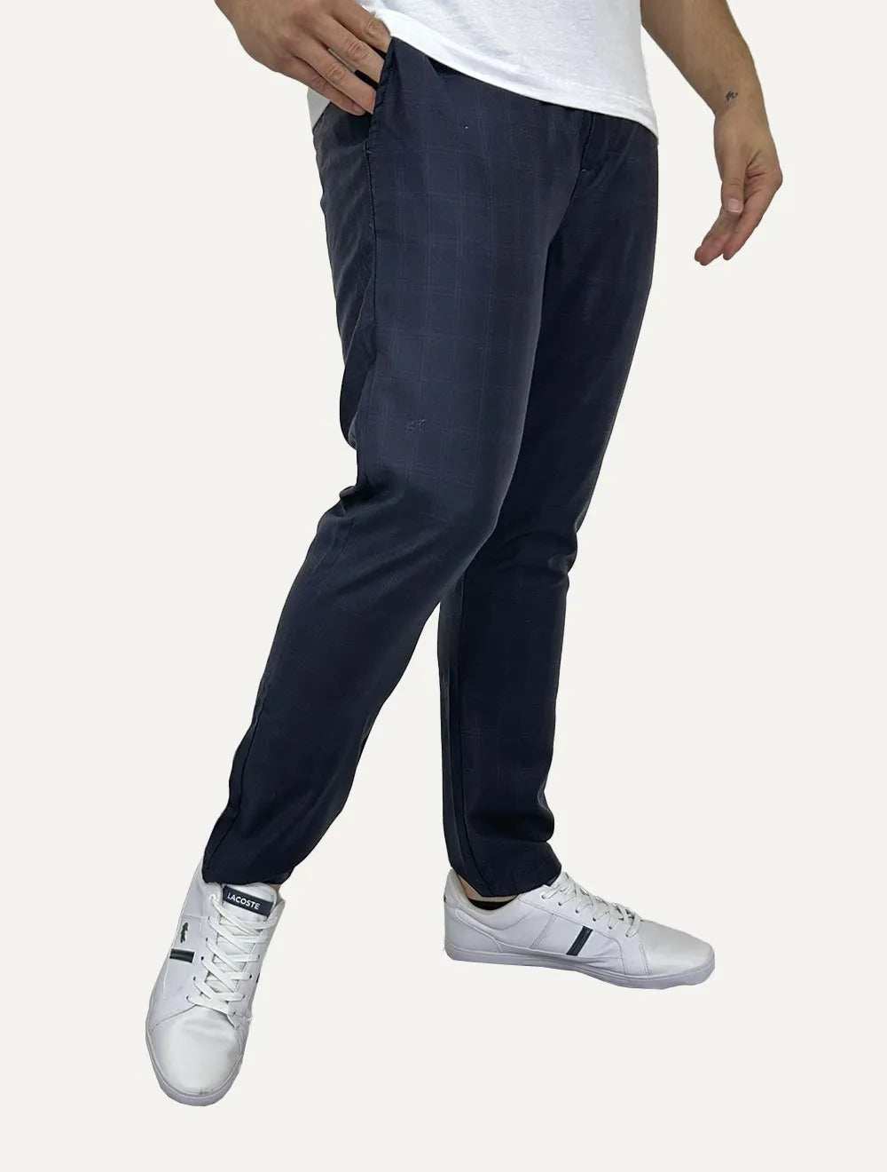 Calça John John Masculina Xadrez Nicolas Blue Azul Marinho