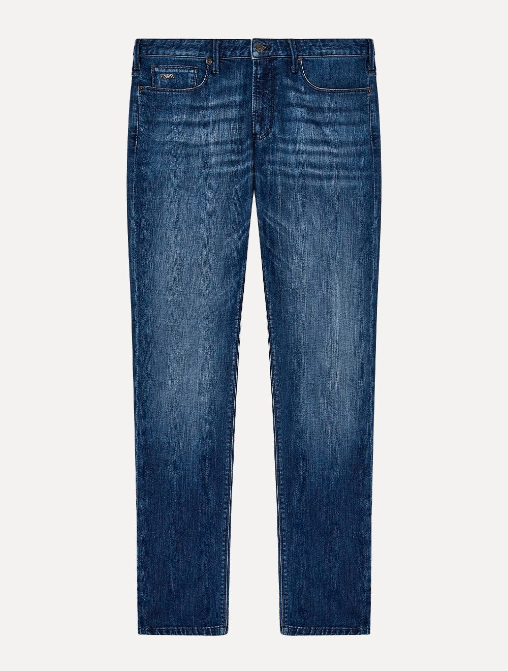 Calça Jeans Empório Armani Masculina J06 Slim Fit Low Waist Azul