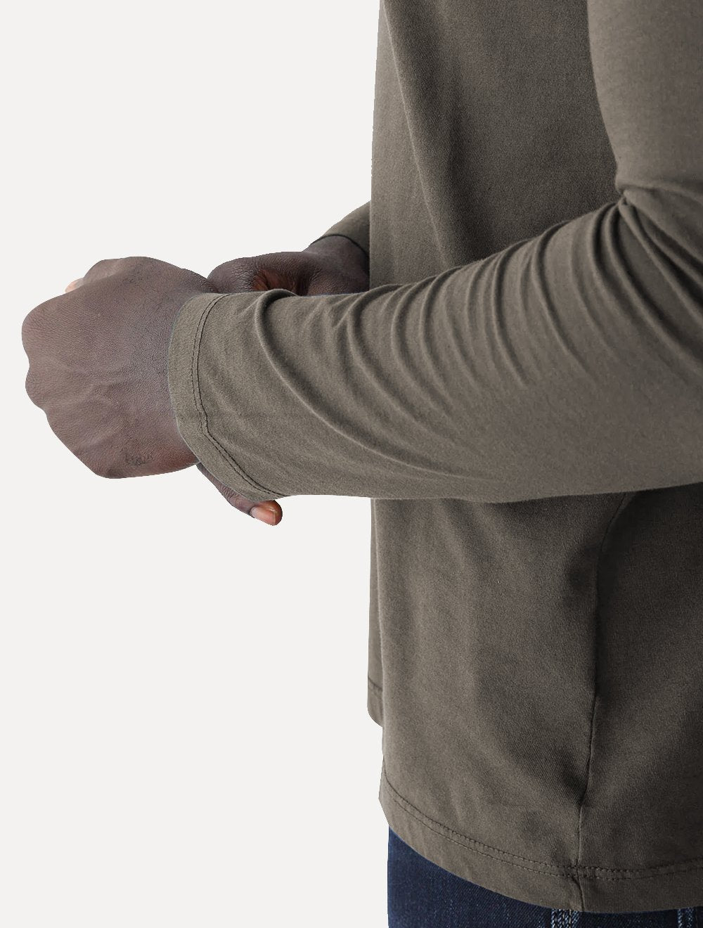 Camiseta Ellus Masculina Manga Longa Cotton Fine Easa Marrom Médio
