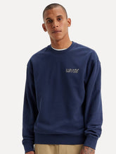 Moletom Levis Masculino Relaxed Crewneck Chrome Graphic Marinho