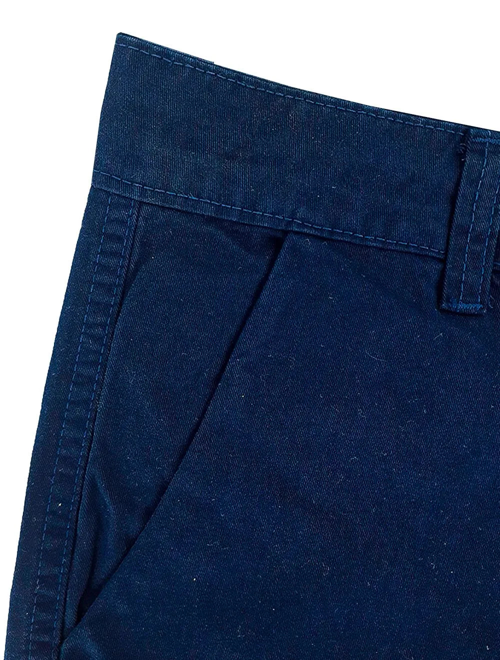Bermuda Calvin Klein Jeans Masculina Sarja Chino Pockets Label Azul Escuro