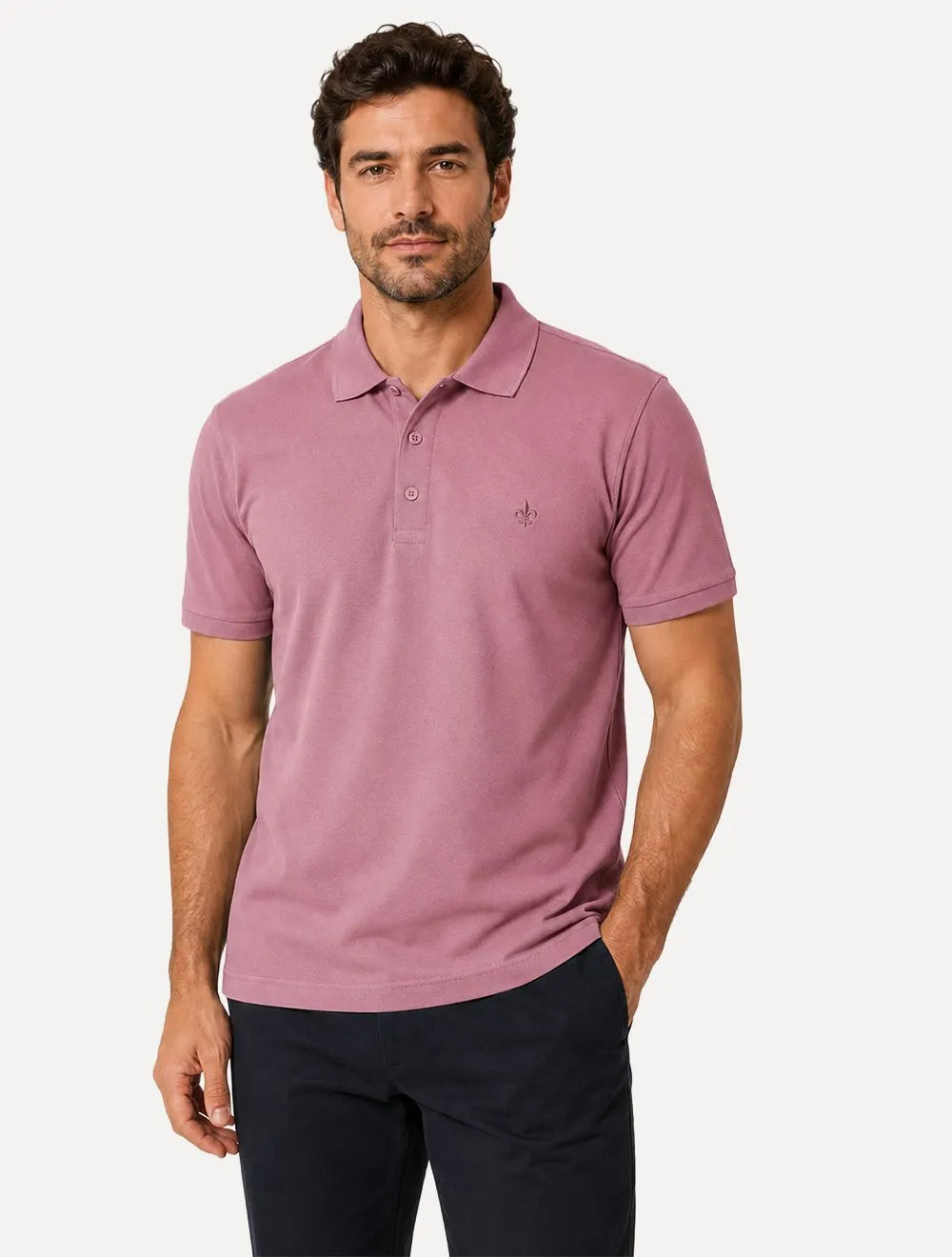 Polo Dudalina Piquet Essentials Cotton Basica Modal Rosa Médio