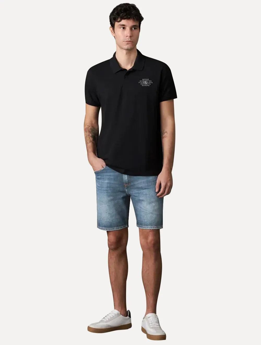 Bermuda Calvin Klein Jeans Masculina 5 Pockets Azul Médio