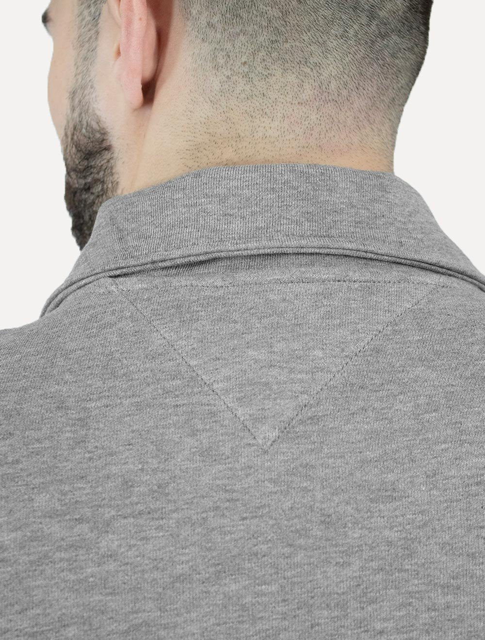 Moletom Tommy Hilfiger Masculino Essential Terry Half Zip Cinza Mescla