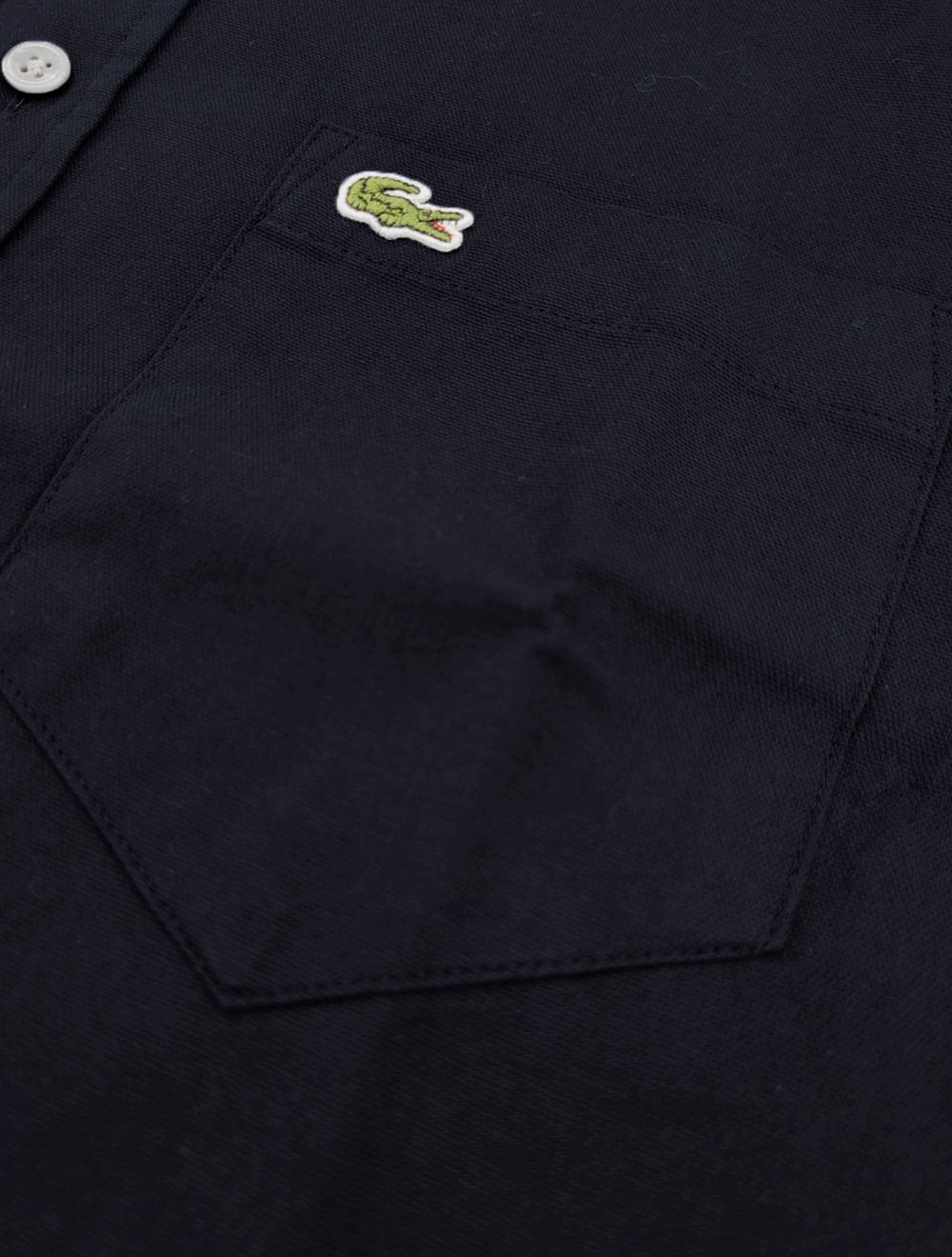 Camisa Lacoste Masculina Regular Fit Oxford Classic Azul Marinho
