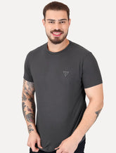 Camiseta Guess Masculina Bordado Peito Chumbo