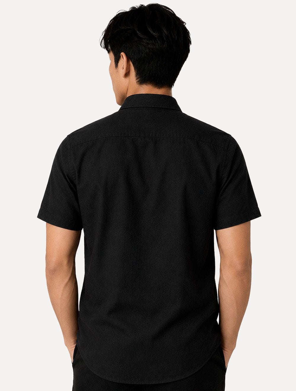 Camisa John John Masculina Regular Manga Curta Rustic Mono Logo Preta