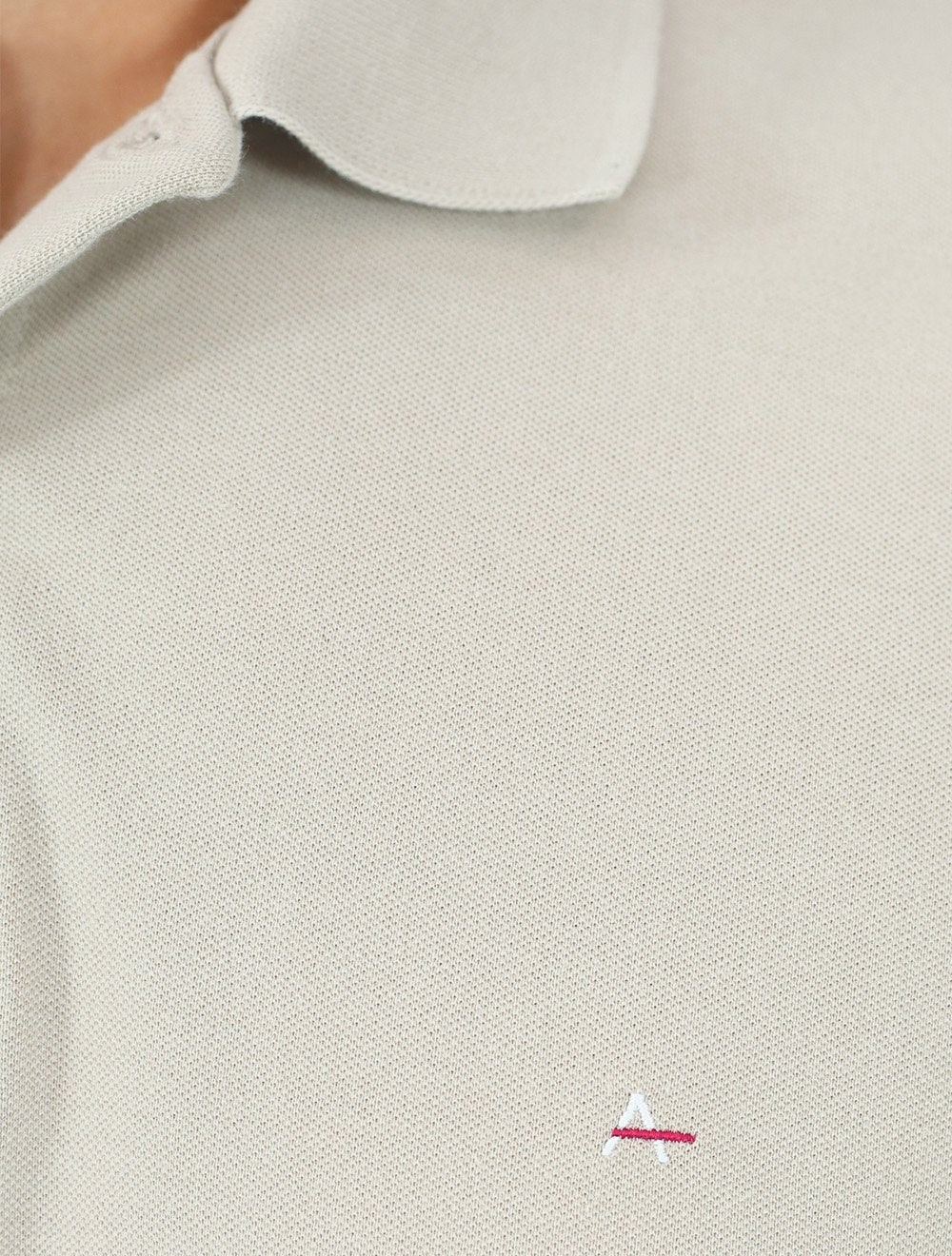 Polo Aramis Masculina Piquet Inner Detail Light Logo Areia