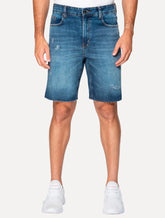 Bermuda Guess Jeans Masculina Inter Refile Tag Azul Médio