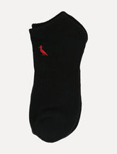 Meia Reserva Masculina Cano Curto Pica-Pau Bordado Preta