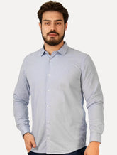 Camisa Reserva Masculina Cotton Zayn Azul Claro Mescla