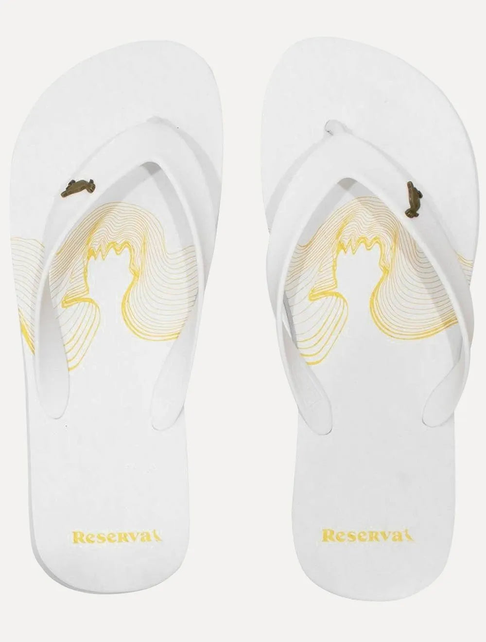Chinelo Reserva Masculino Pica-Pau Waves Branco