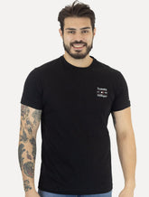 Camiseta Tommy Hilfiger Masculina Regular Stack Preta