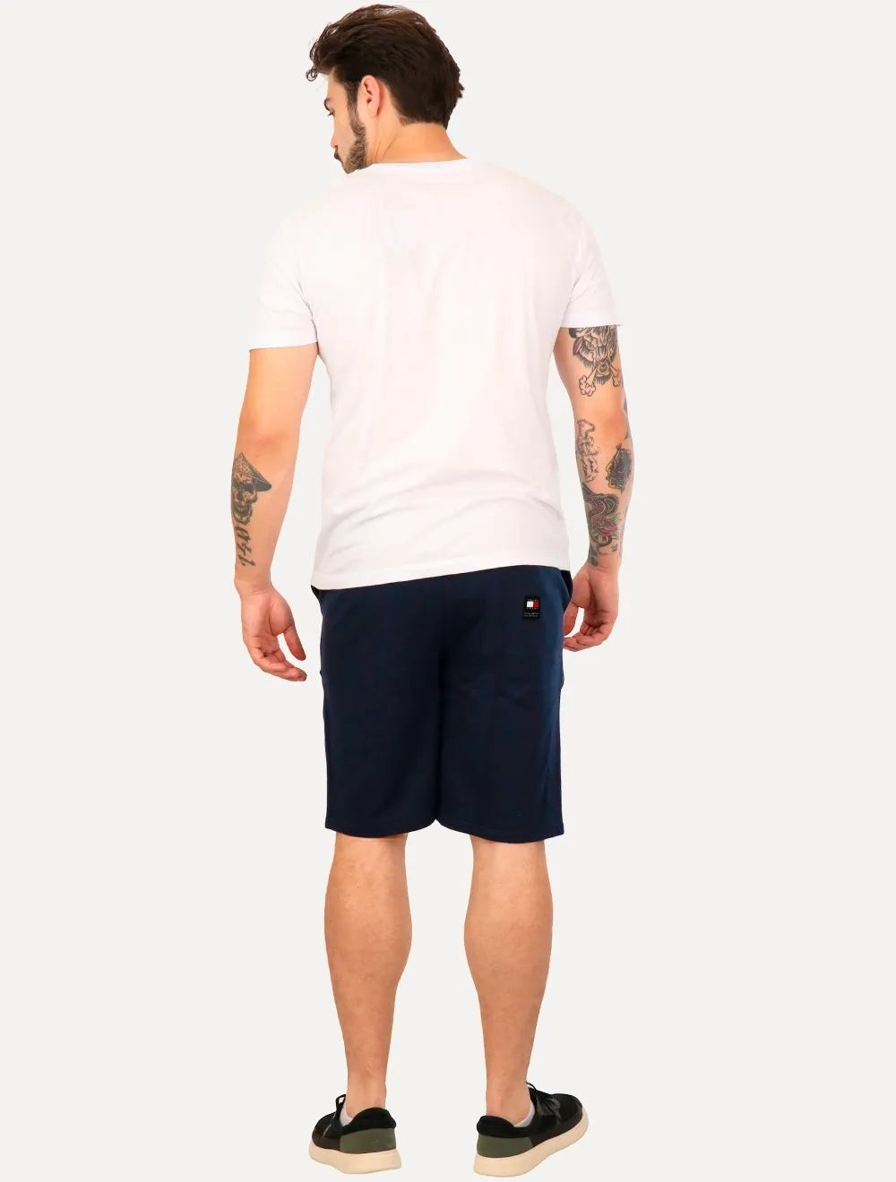 Bermuda Tommy Jeans Masculina Moletom Athletic Baseball Azul Marinho