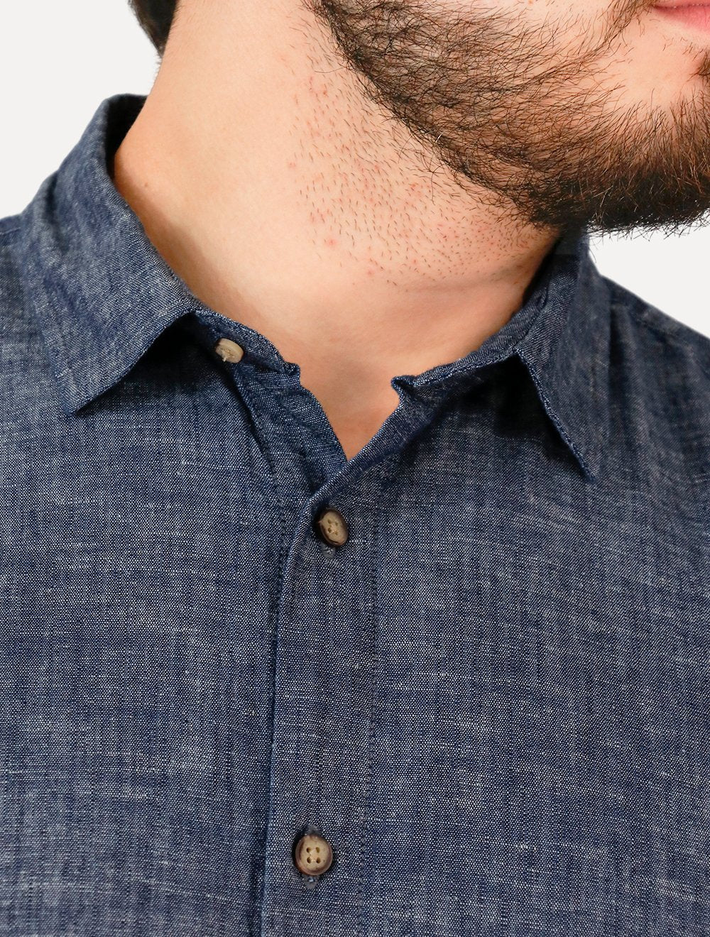 Camisa Reserva Masculina Cotton Maly Azul Índigo Mescla
