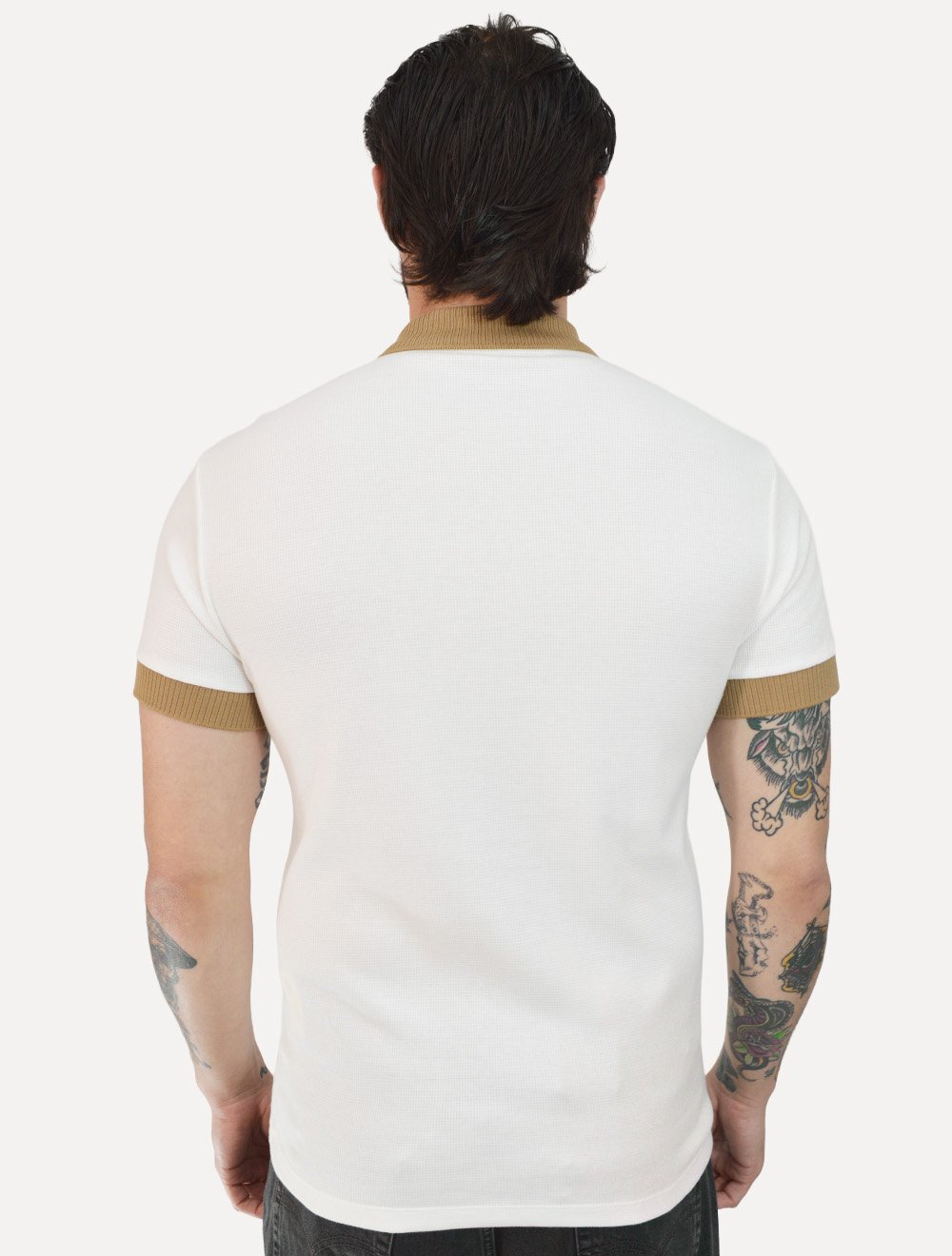 Polo Colcci Masculina Piquet Regular Texturizada Off White