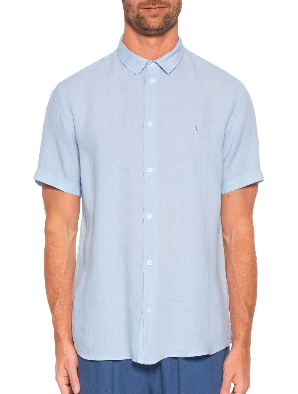 Camisa Reserva Masculina Manga Curta Nova Paraty Azul Médio