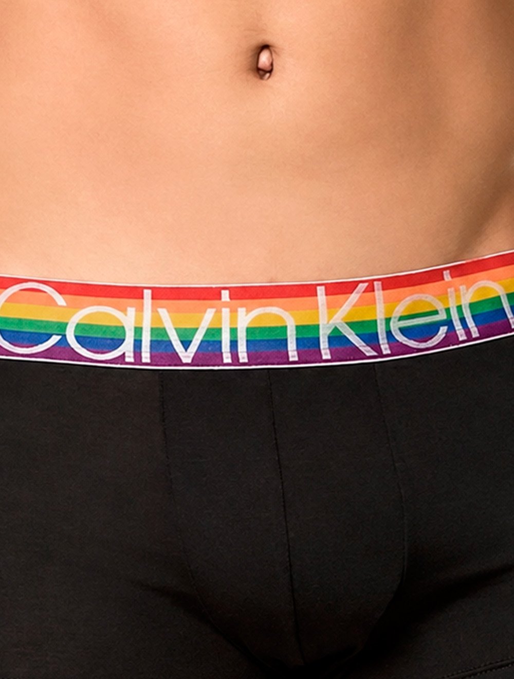Cueca Calvin Klein Low Rise Trunk Cotton CK Cós Pride Preta