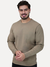Suéter Calvin Klein Jeans Masculina Rubber CK Frontal Cáqui Médio