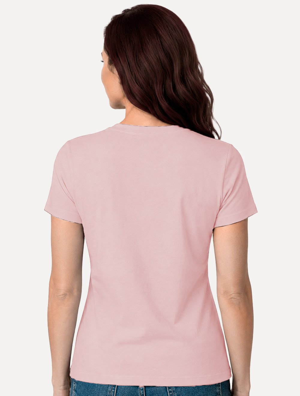 Camiseta Guess Feminina Bold Cursive Embossed Logo Rosa Claro