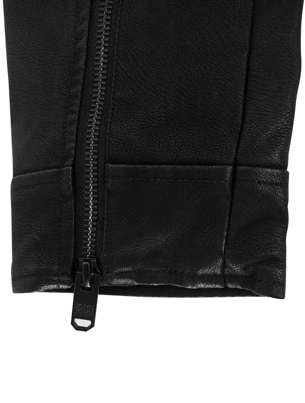 Jaqueta John John Masculina Couro Sherpa Bill Preta