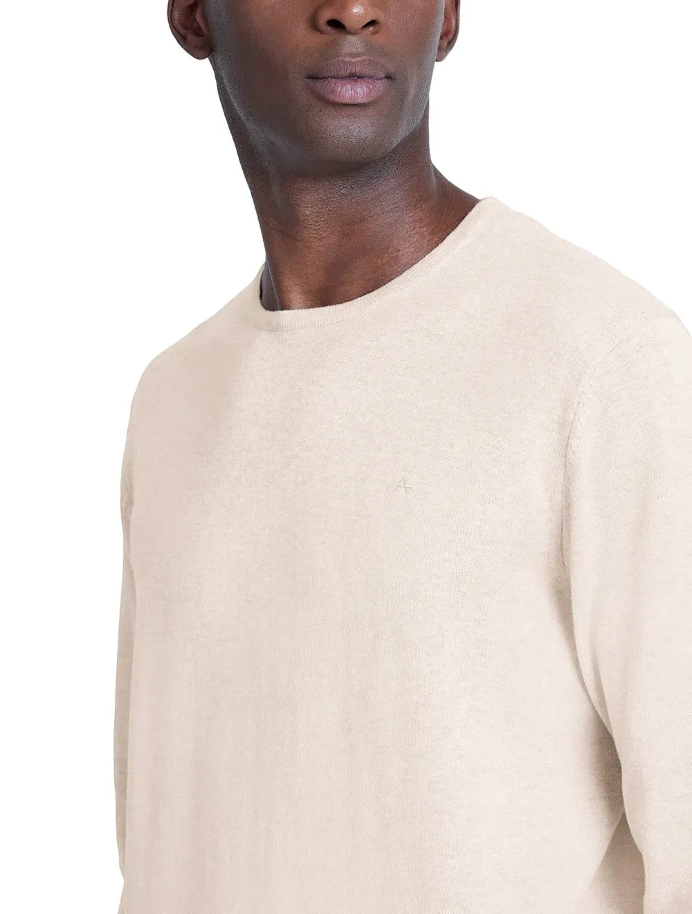 Suéter Aramis Masculino Tricot Crewneck Areia