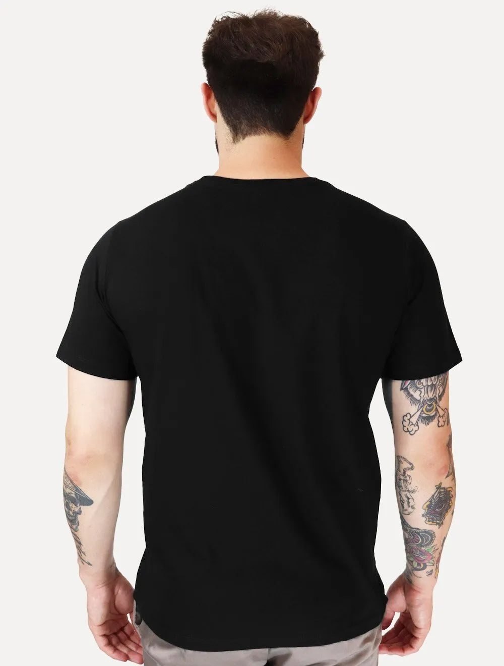 Camiseta Dudalina Masculina Regular Silk Grey Threads Preta