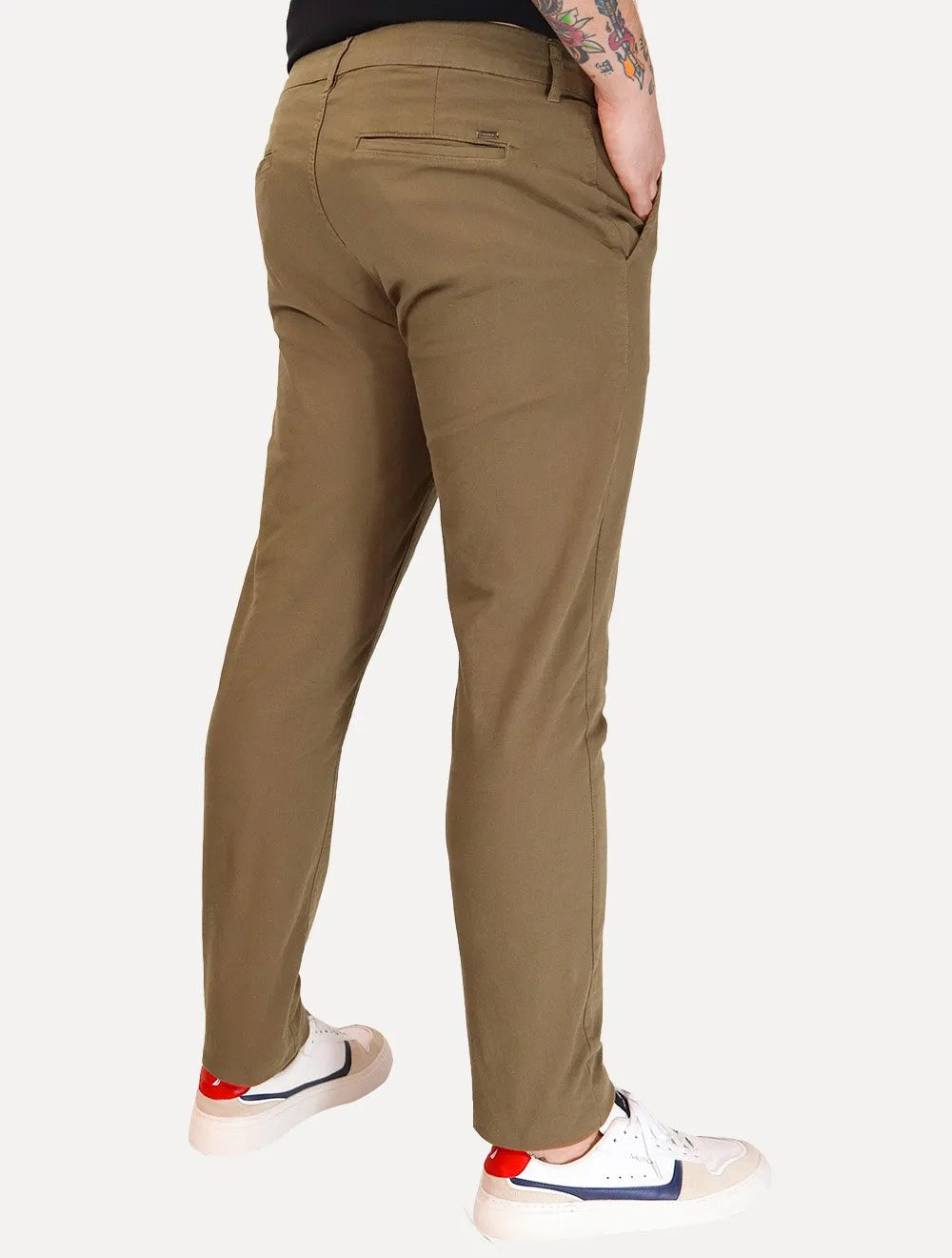 Calça Aramis Masculina Chino Slim Maquinetada Marrom