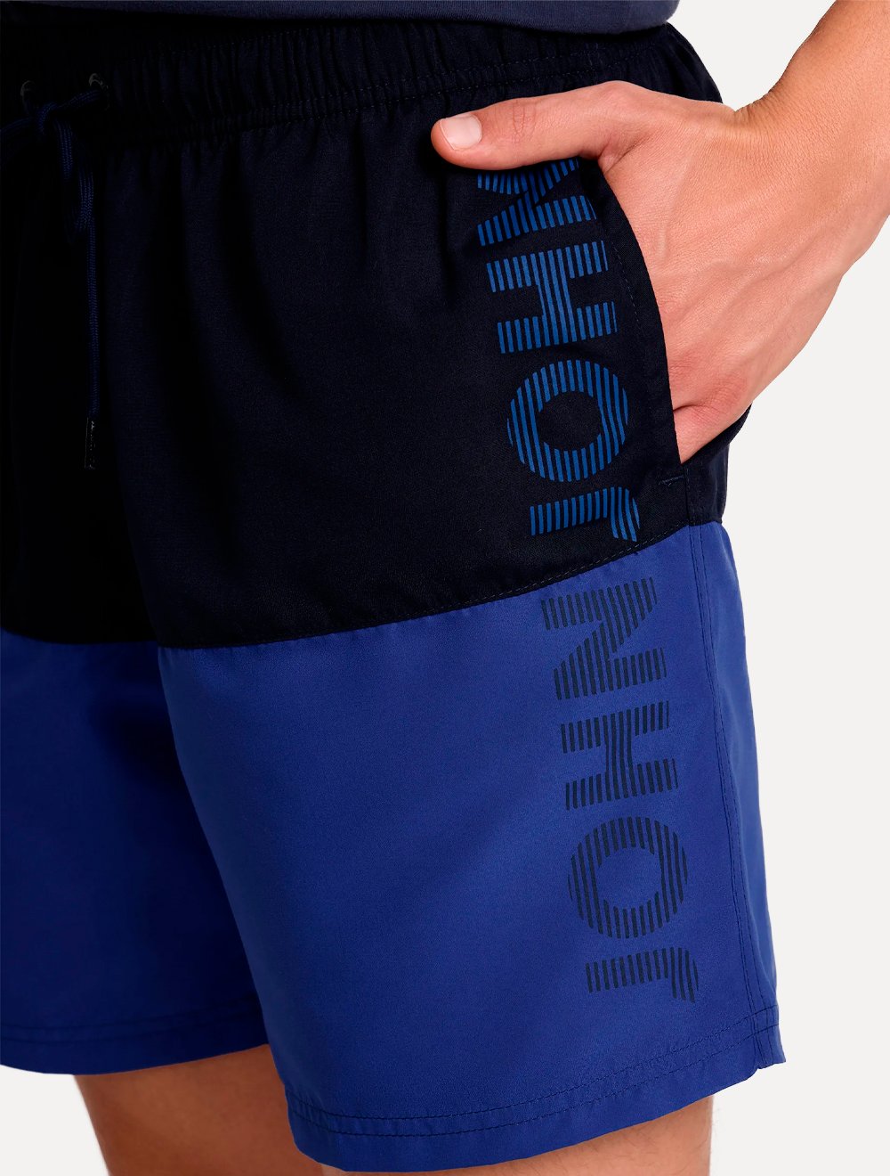 Short John John Masculino Regular Fit Bicolor Navy Blue Azul Escuro