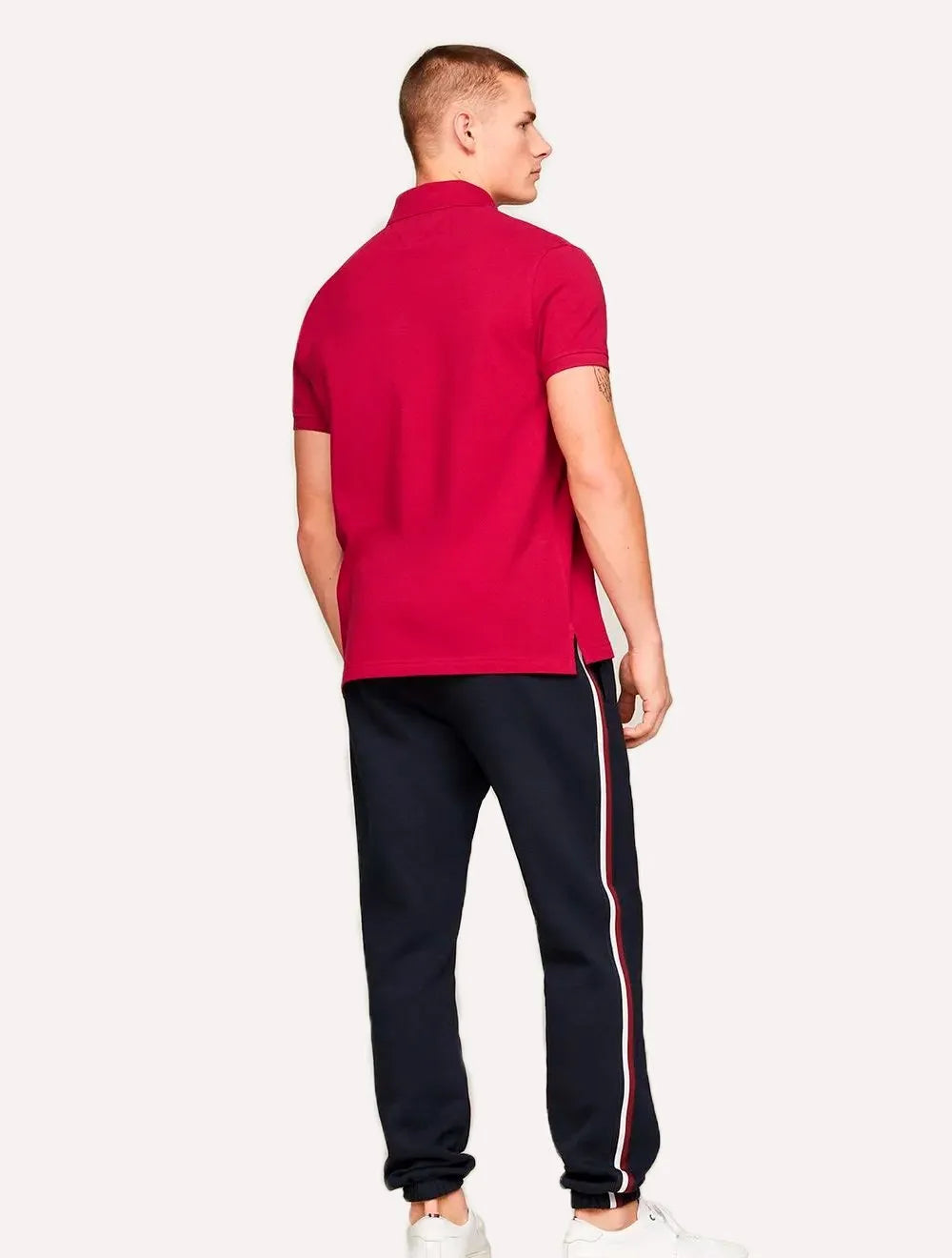 Polo Tommy Hilfiger Masculina Regular Piquet 1985 Vermelho Cereja