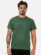 Camiseta Columbia Masculina Regular Logo Branded Shadow Verde