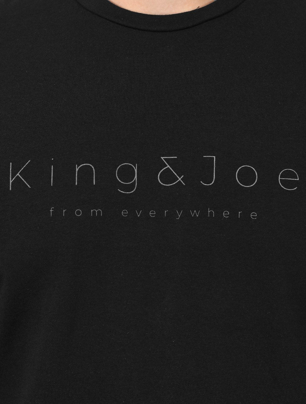 Camiseta King & Joe Masculina Premium Cotton Flex Estampada Preto