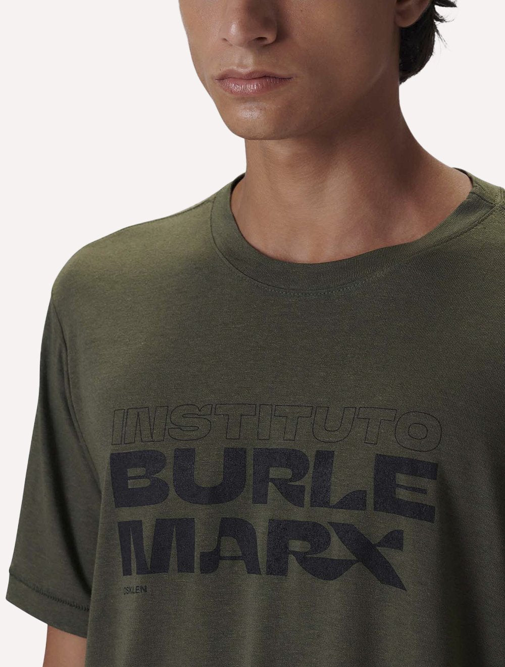 Camiseta Osklen Masculina Regular Instituto Burle Marx Verde Escuro