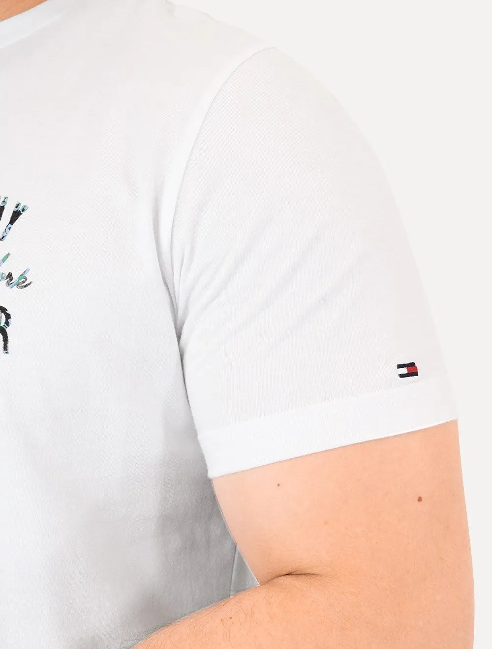 Camiseta Tommy Hilfiger Masculina Inverse Climate Tee Logo Branco