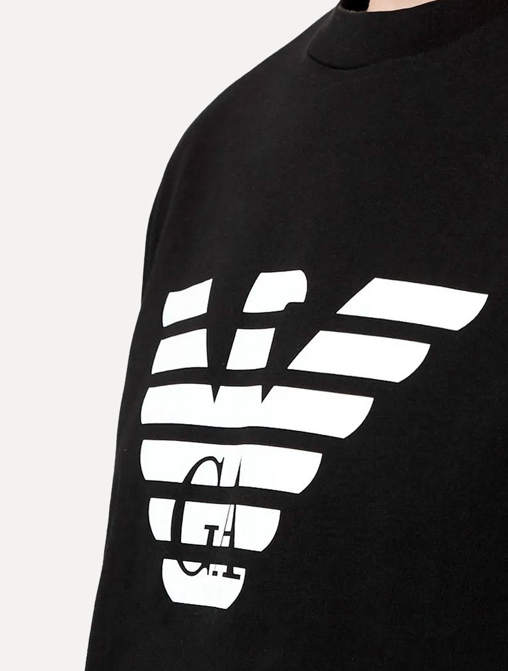 Camiseta Emporio Armani Masculina Essential Pima Big Logo Preta