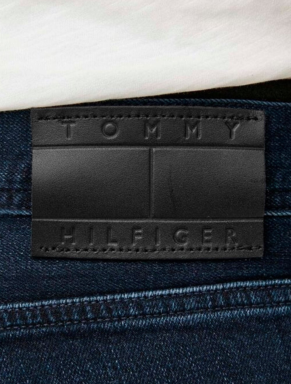 Calça Tommy Hilfiger Jeans Masculina Slim Bleecker Azul Dark