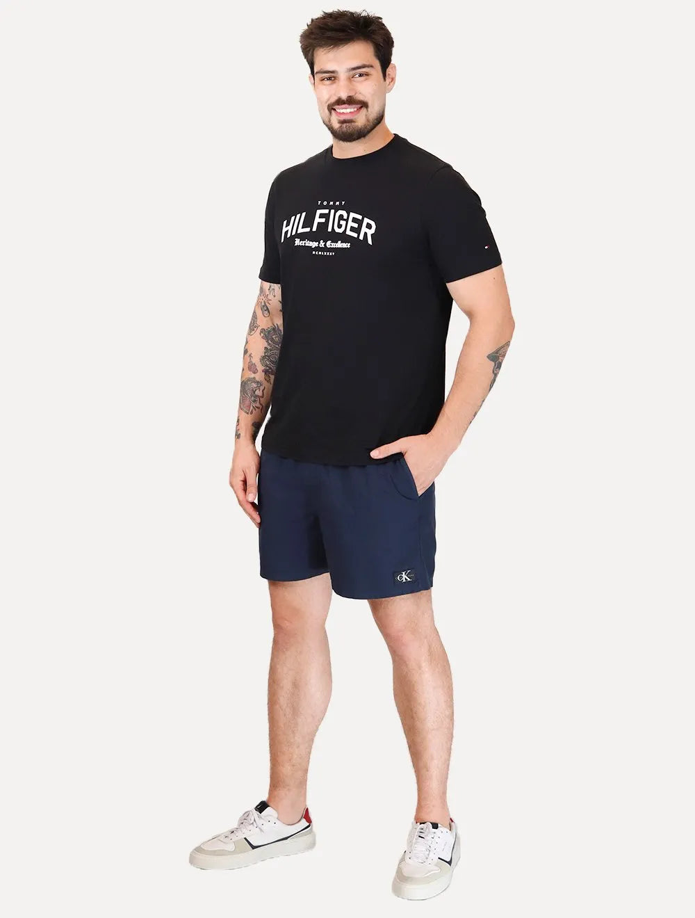 Short Calvin Klein Jeans Sarja Masculino Color Elastic Azul Marinho