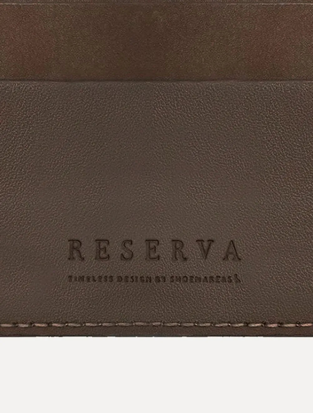 Carteira Reserva Masculina Porta-Cartão Couro Parma Marrom Escuro