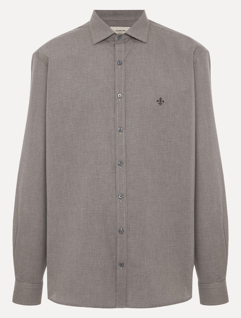 Camisa Dudalina Masculina Comfort Superfine Cotton Milano Marrom Escuro