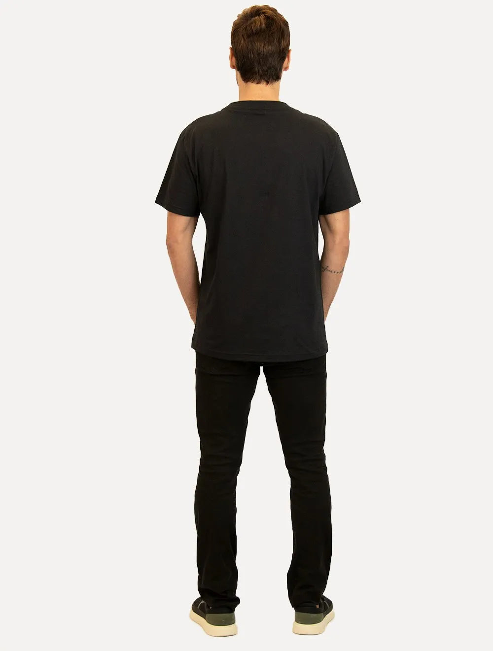Camiseta Tommy Jeans Masculina Regular Skate Flag Preta