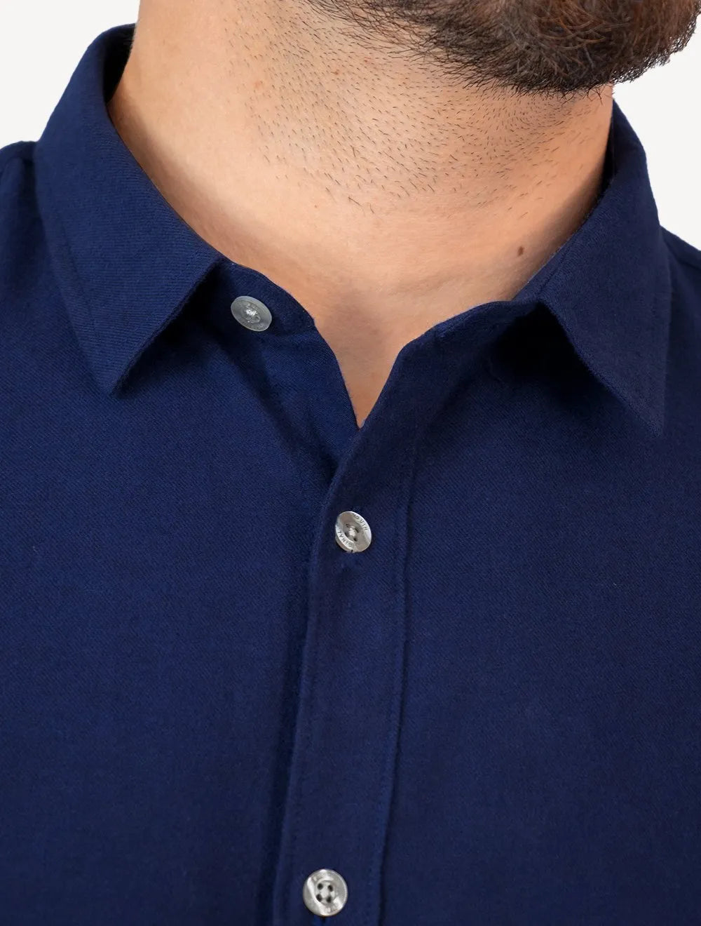 Camisa Original Penguin Masculina Regular Flanela Azul Marinho
