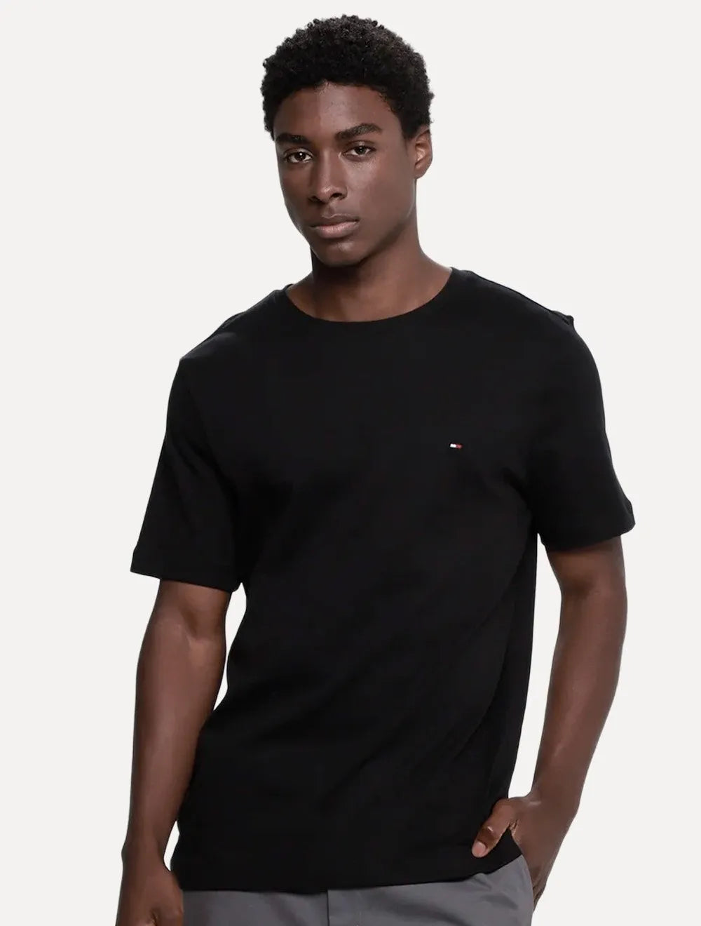 Camiseta Tommy Hilfiger Masculina Light Interlock Preta