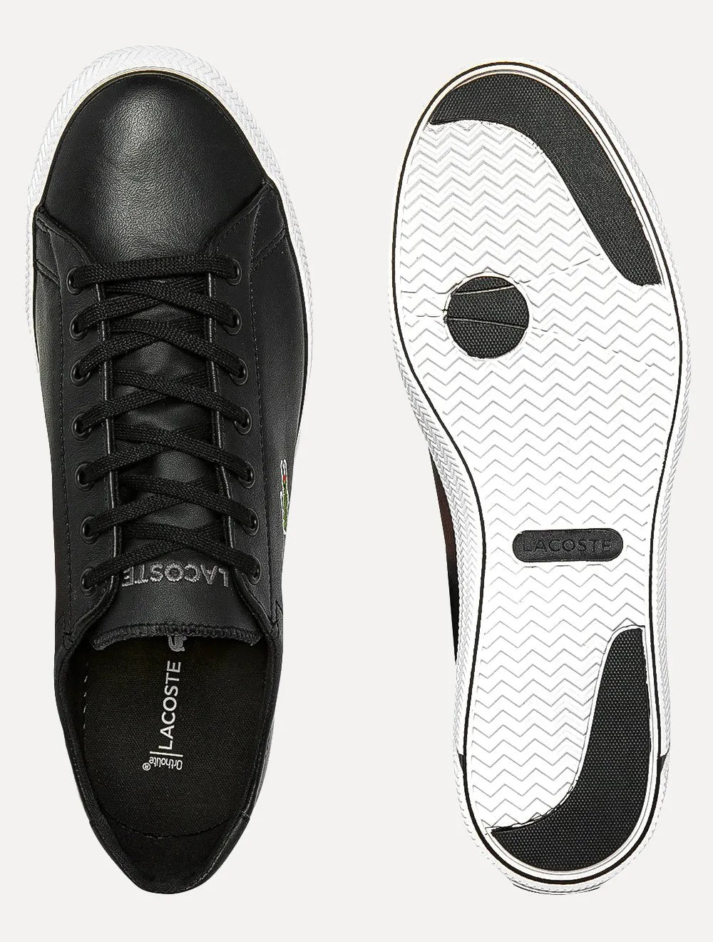 Tênis Lacoste Masculino Couro Gripshot Blk/Wht Preto