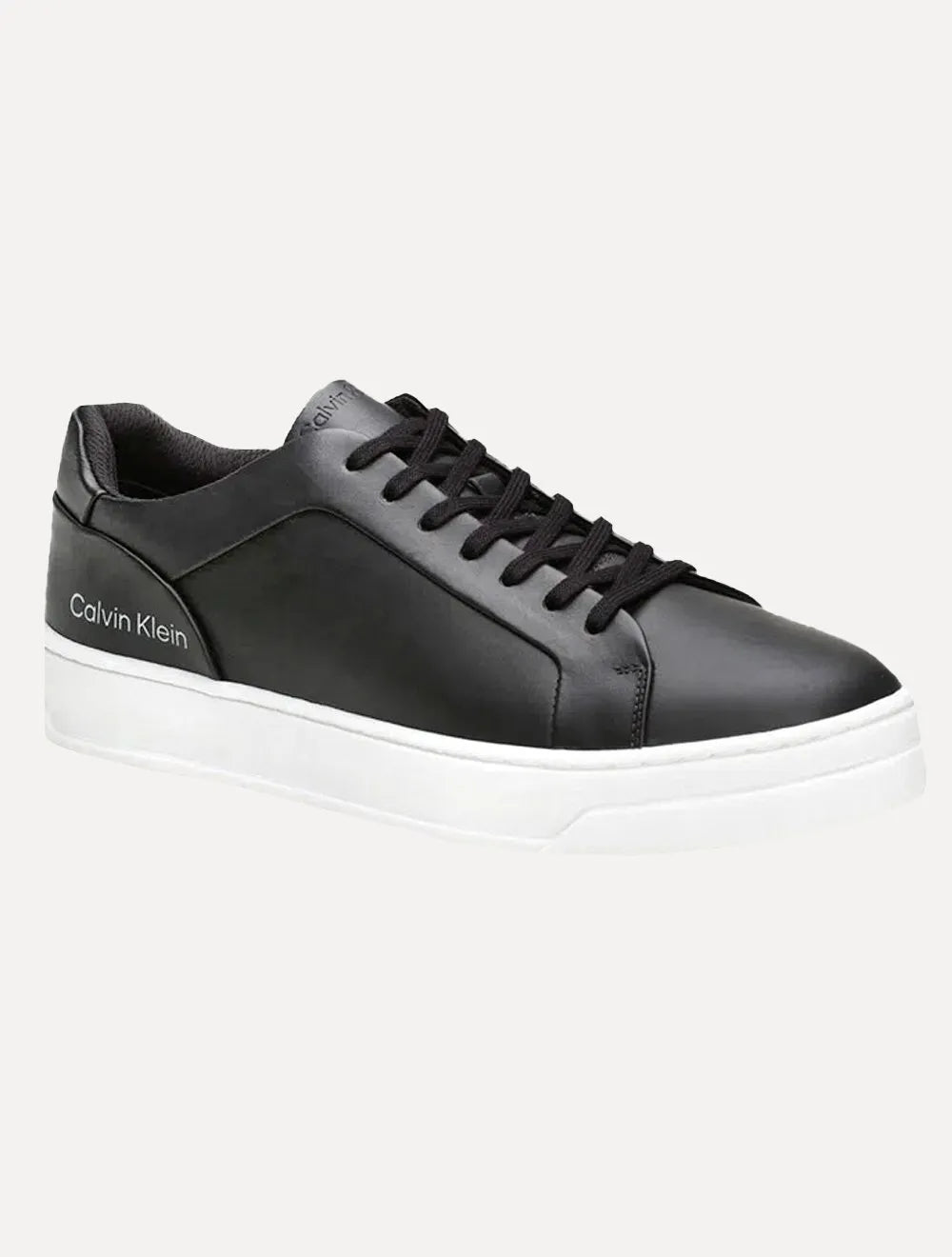 Tênis Calvin Klein Masculino Couro Casual Confort Preto
