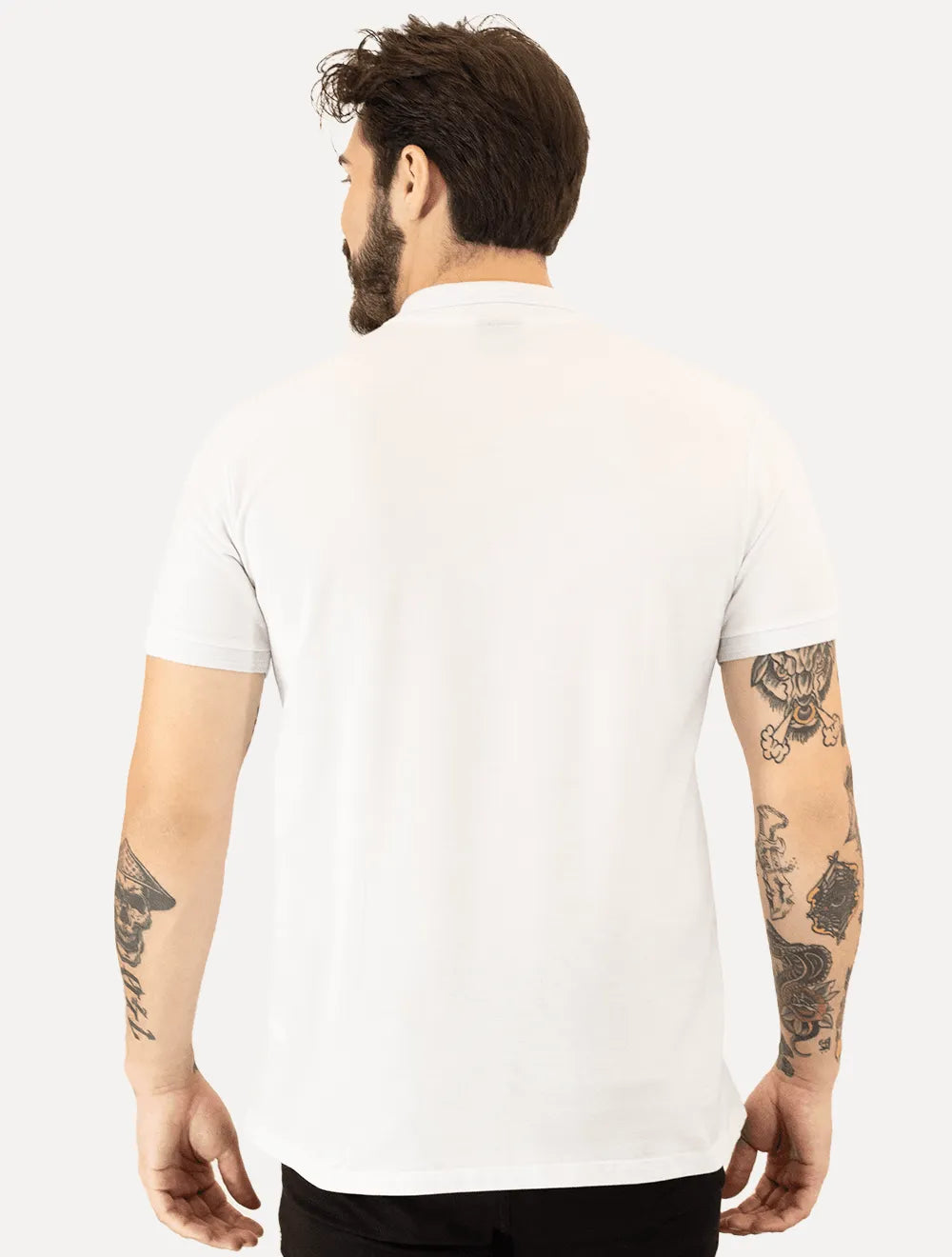 Polo Aramis Masculina Piquet Basic Mono Branca