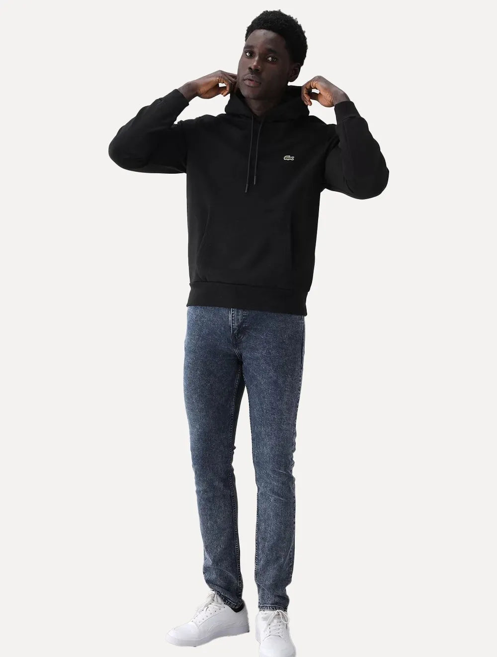 Moletom Lacoste Masculino Hoodie Classic Fit Preto